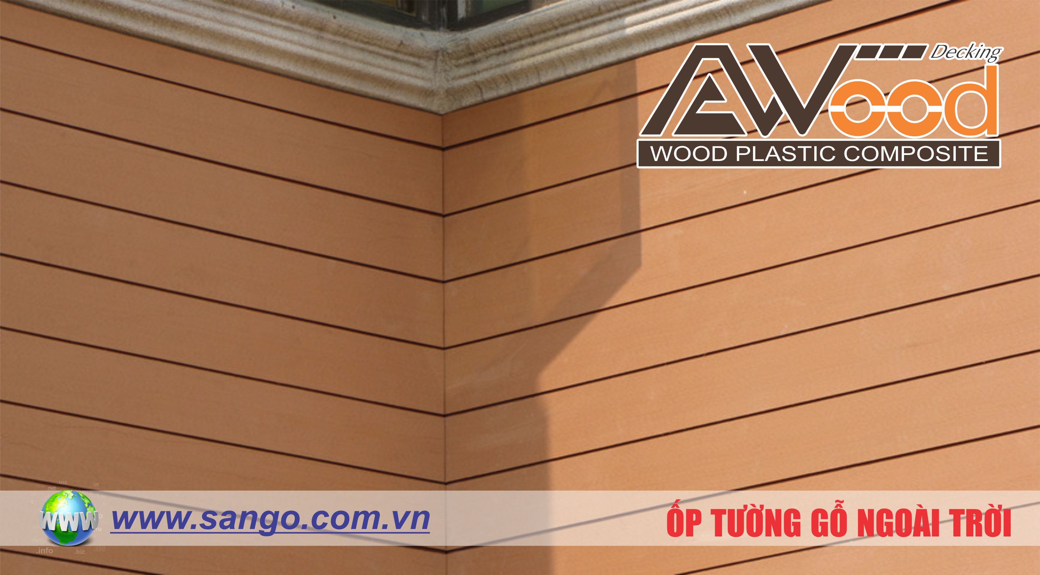 Ốp tường gỗ ngoài trời AWOOD