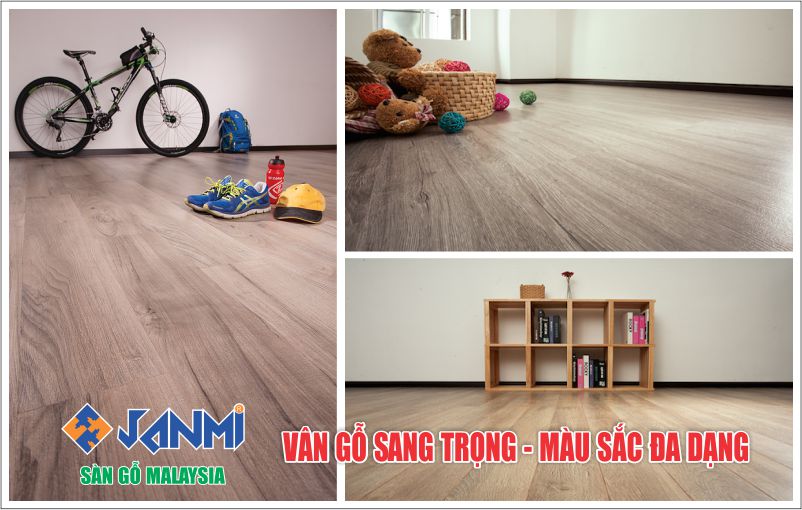 Sàn gỗ JANMI - Xuất xứ Malaysia là một trong những sàn gỗ siêu chịu nước trên thị trường hiện nay