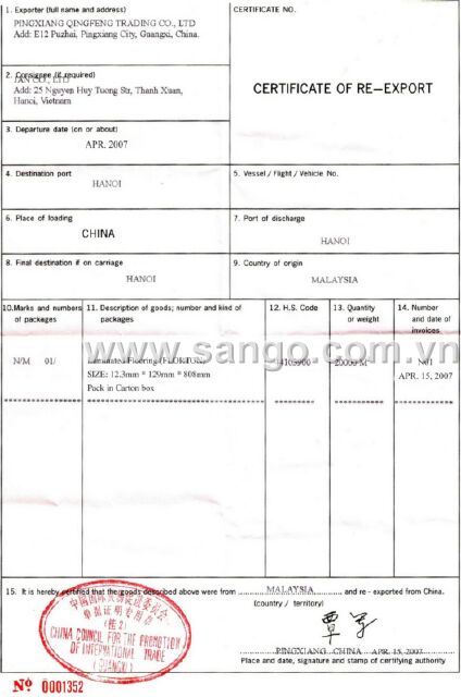 Test Report sàn gỗ công nghiệp Florton 12 MM