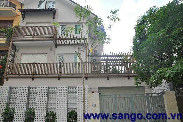 Sàn gỗ ngoài trời Awood lan can gỗ biệt thự - Villa