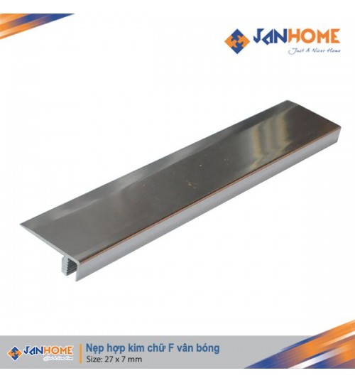 Nẹp hợp kim chữ F vân bóng