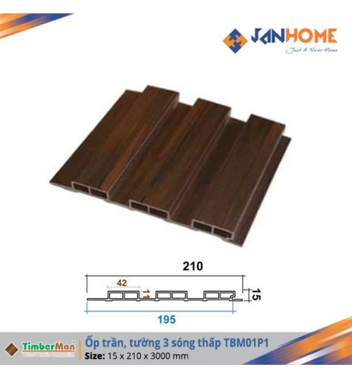 Ốp trần, tường Timberman 3 sóng thấp TBM01P1