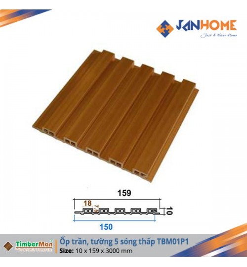 Ốp trần, tường Timberman 5 sóng thấp TBM01P2