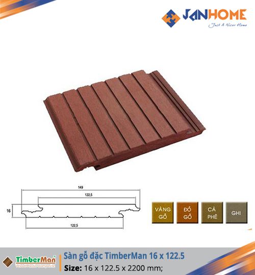 Sàn gỗ đặc TimberMan 16x122