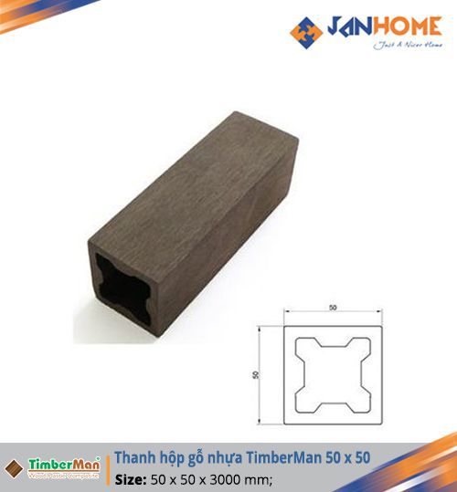 Thanh hộp gỗ nhựa TimberMan 50x50