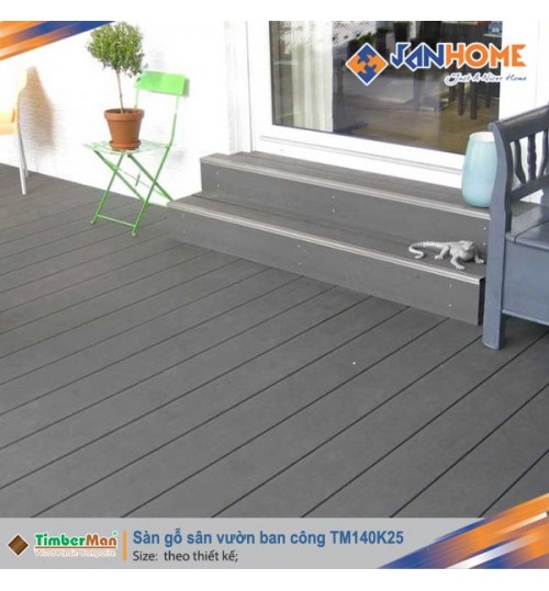 Sàn gỗ sân vườn ban công TM140k25