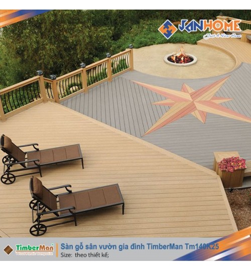 Sàn gỗ sân vườn gia đình TimberMan TM140k25