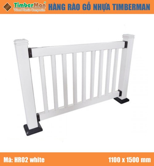 Hàng rào gỗ nhựa TimberMan HR02 white