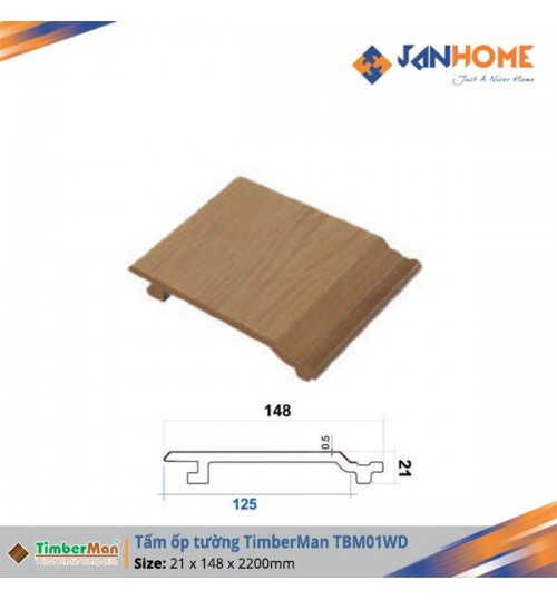 Tấm ốp tường  2 lớp Timberman TBM01WD Ghi sáng