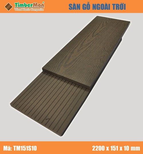 Sàn gỗ ngoài trời đặc Timberman Nhập khẩu TM151S10