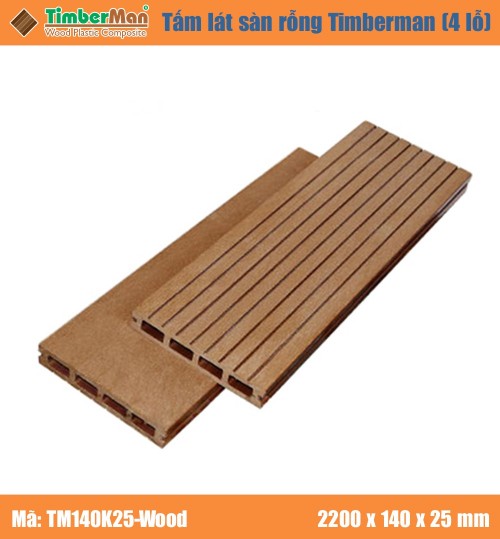 Sàn gỗ ngoài trời Timberman Nhập Khẩu TM140K25 – Wood