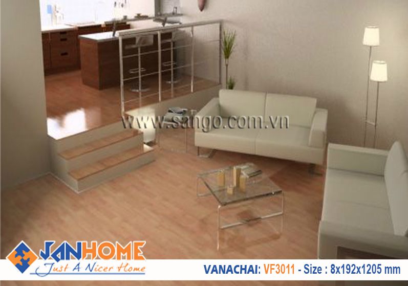 Thi công sàn gỗ Vanachai VF3011 căn họ chung cư giá rẻ