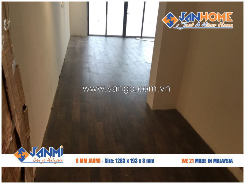 Hình ảnh thực tế sàn gỗ JANMI WE21 sau khi thi công hoàn tất