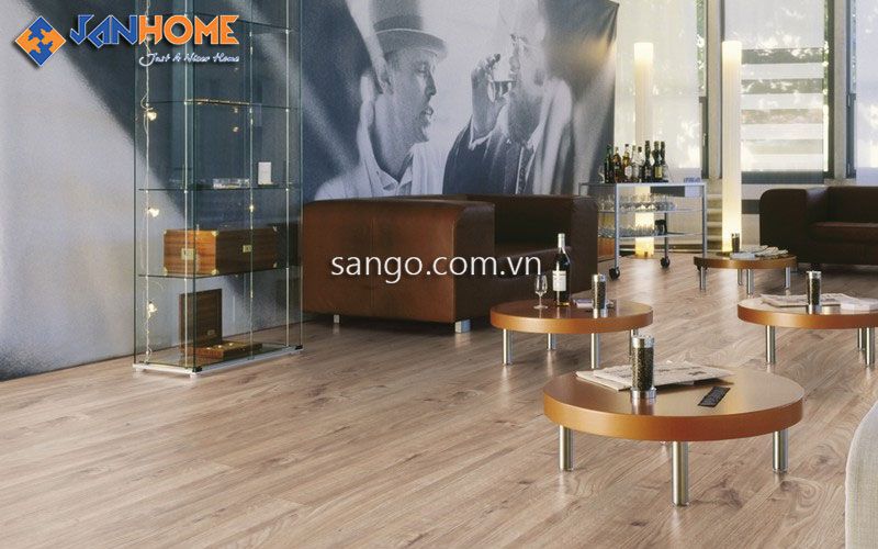 Sàn gỗ công nghiệp tăng vẻ đẹp sang trọng cho căn phòng