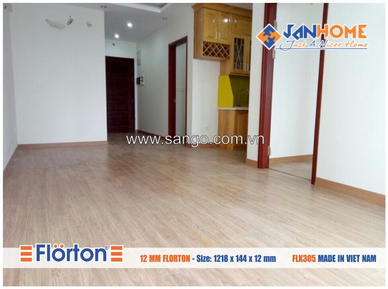 Sàn gỗ Florton FLK305 sau khi thi công xong