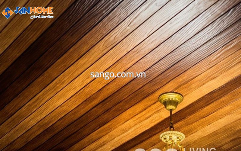 Ốp trần trong nhà bằng gỗ công nghiệp tại Hòa Bình