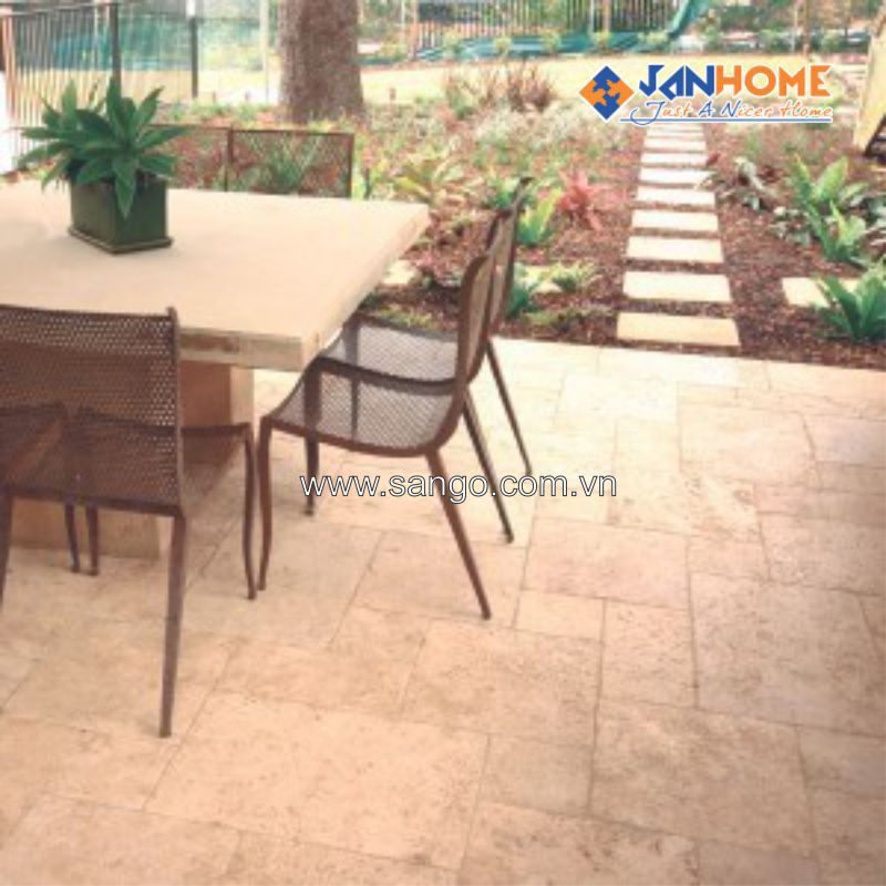 Đá Travertine gạch lát sàn ngoài trời