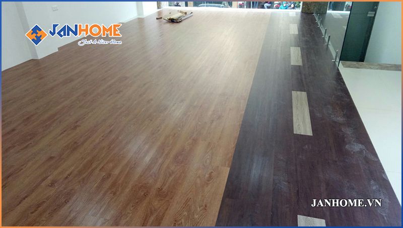 Sàn gỗ Ecofloor Vinyl 6004-5, 6022-4, 6024-1 phối lại với nhau tạo ra phong cách độc đáo