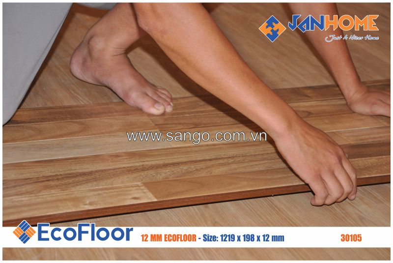 Thực tế quá trình thi công sàn gỗ ECOFLOOR 30105