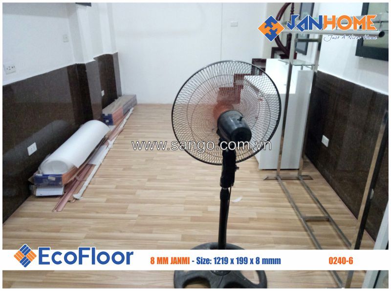 Hình ảnh thực tế sàn gỗ giá rẻ EcoFloor sau khi thi công xong