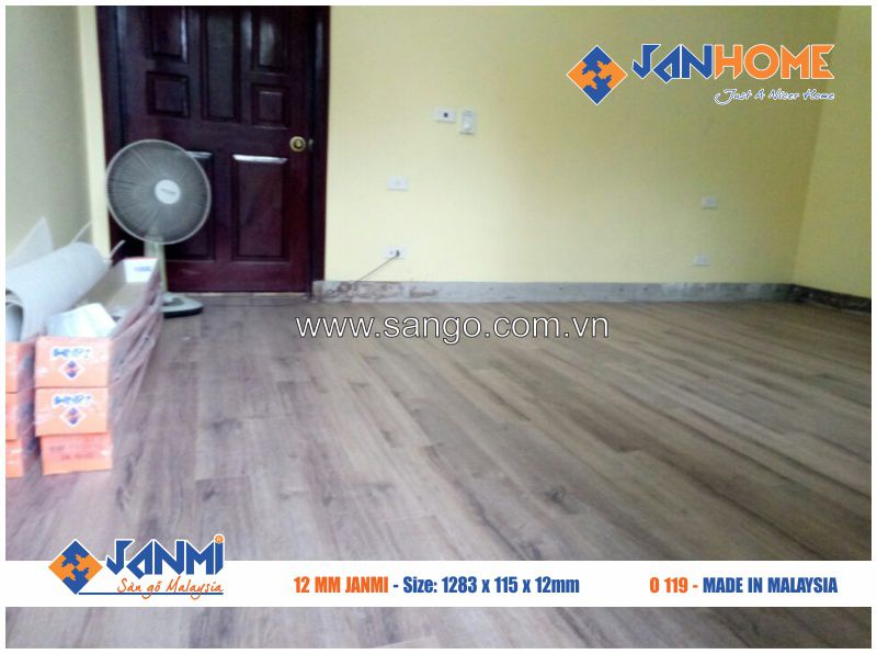 Công trình thi công sàn gỗ JANMI O119 hoàn tất