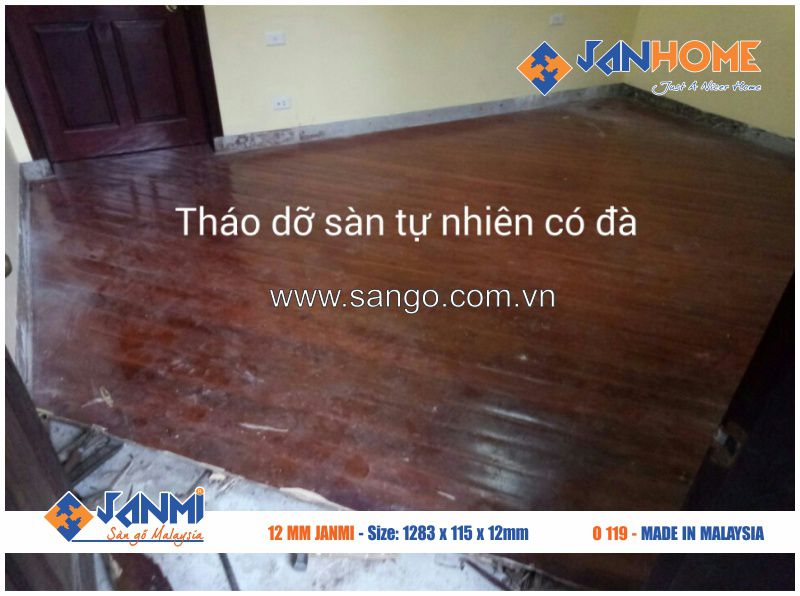 Tháo dỡ sàn gỗ tự nhiên có đà