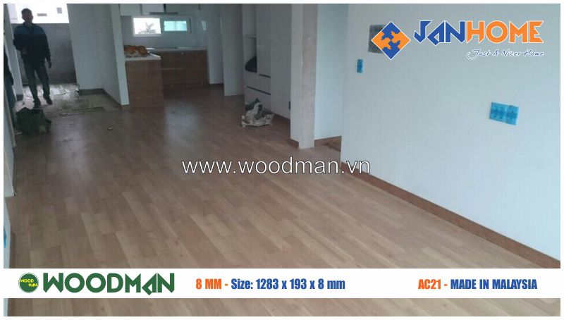 Sàn gỗ công nghiệp WOODMAN AC21 lót sàn gỗ