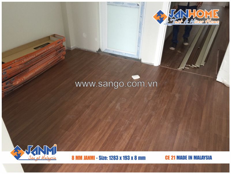 Sàn gỗ JANMI sau khi hoàn tất thi công